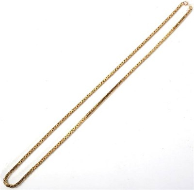 Lot 115 - A 9 carat gold fancy link chain necklace, length 73cm, 37.5g