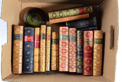 Lot 190 - A group of attractive 19th century prize calf gilt leather bindings, various topics, and a...