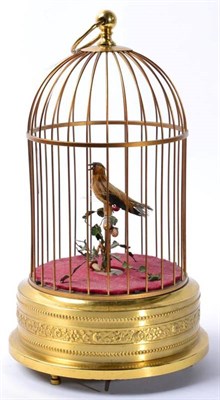 Lot 216 - A singing birdcage automata