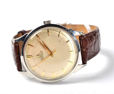 Lot 240 - A stainless steel automatic centre seconds wristwatch, signed Gubelin, Ipso Matic, circa 1960,...