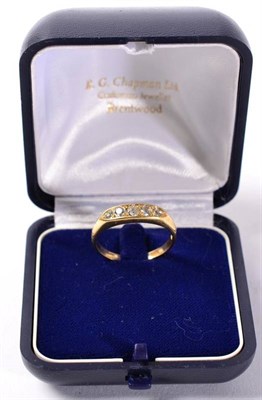 Lot 244 - An 18 carat gold diamond ring, finger size Q, 3.5g