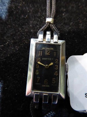 Lot 291 - An Art Deco lady's wristwatch, signed Le Coultre, retailed by Asprey