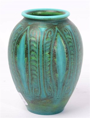 Lot 373 - A Royal Lancastrian vase, William S Mycock, numbered 2842, 14cm high