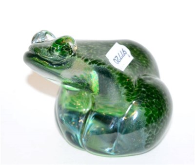 Lot 374 - John Ditchfield for Glasform mottled glass frog, signed, 11cm high
