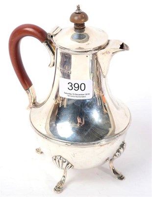 Lot 390 - A silver hot water jug