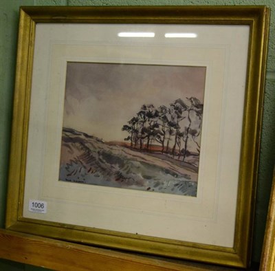 Lot 1006 - Fred Lawson, Country Path, signed watercolour, 21.5cm by 26cm