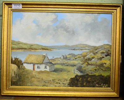 Lot 1010 - Dennis Gallery (20th century) Irish, ''Maggie's Cottage, Connemara'', signed, inscribed and...
