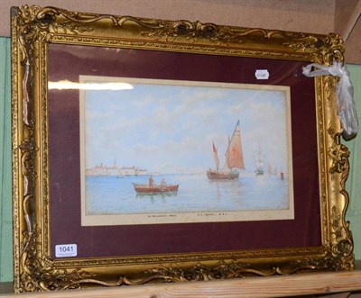 Lot 1041 - George Stanfield Walters (1838-1924) ''On the Guidecca, Venice'', watercolour, signed lower...