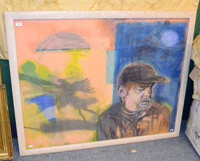 Lot 1062 - Tom Wood (b.1955) ''Self portrait (Seville)'', signed, inscribed and dated 2002/3 verso, crayon and
