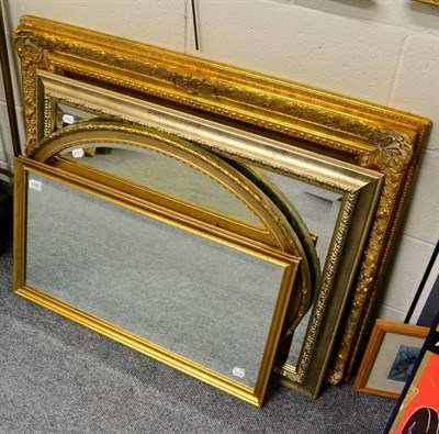 Lot 1085 - Four gilt framed mirrors