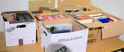 Lot 1131 - Seven boxes of books on various topics including art and travel and a broken run of Whitaker's...