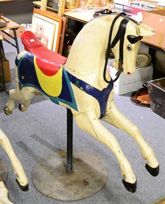 Lot 1172 - An early 20th century wooden carousel horse (a.f)