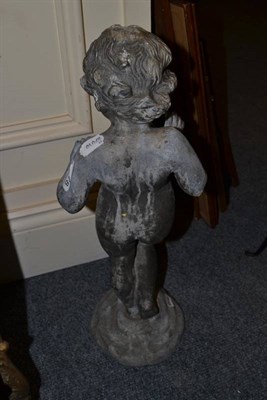 Lot 1178 - A lead figure of a putto