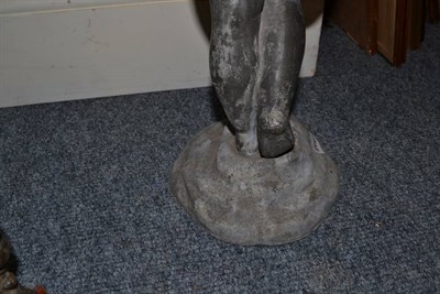 Lot 1178 - A lead figure of a putto