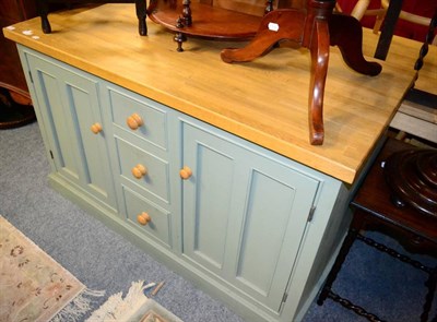 Lot 1221 - A modern part painted sideboard