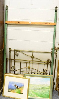 Lot 1238 - A small Victorian brass bedstead