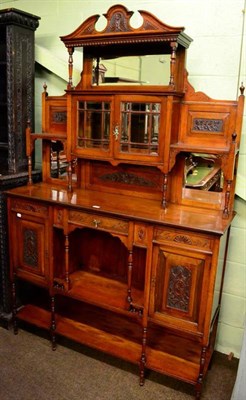 Lot 1285 - An Edwardian mahogany mirror backed sideboard