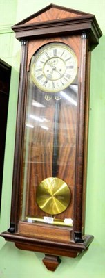 Lot 1289 - A Vienna type double weight wall clock