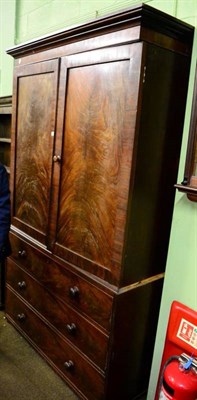 Lot 1290 - A Victorian mahogany linen press