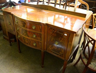 Lot 1295 - A mahogany bow fronted sideboard