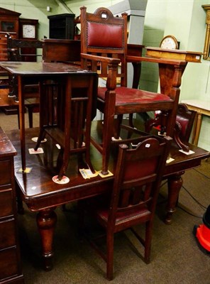 Lot 1314 - A dining table and four chairs