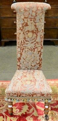 Lot 1316 - A Victorian ebonised and gilt painted bedroom/nursing chair and another Victorian nursing chair (2)