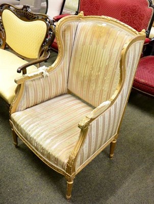 Lot 1352 - A 19th century French gilt chair