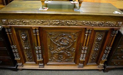 Lot 1365 - A 19th century French carved walnut buffet