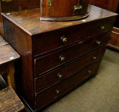 Lot 1379 - A George III mahogany four height chest of drawers