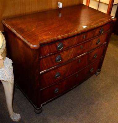 Lot 1384 - A 19th century mahogany four height chest of drawers