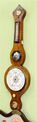 Lot 1399 - A mahogany wheel barometer, the dial signed J.J Lockwood, Preston