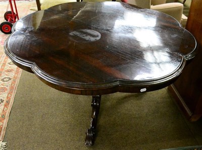 Lot 1405 - A 19th century rosewood tripod breakfast table