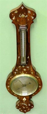 Lot 1411 - A Victorian rosewood wheel barometer, signed Casartelli, Manchester