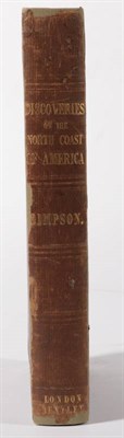 Lot 79 - Simpson (Thomas) Narrative of the Discoveries on the North Coast of America; effected by the...