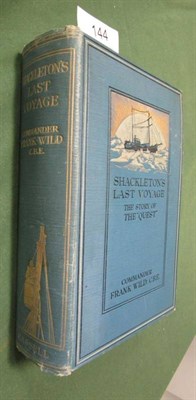 Lot 144 - Wild (Frank, Cdr.) Shackleton's Last Voyage, The Story of the Quest .., Cassell, 1923, colour...