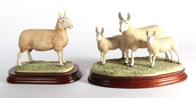 Lot 10 - ^ Border Fine Arts 'Border Leicester Ewe and Lambs', model No. B0930 by Ray Ayres, limited...
