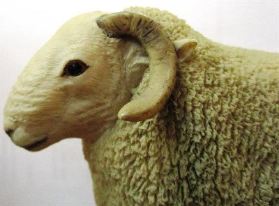 Lot 14 - ^ Border Fine Arts 'Cheviot Ram', model No. L39 by Ray Ayres, limited edition 179/850, on wood base