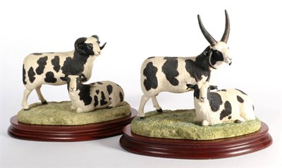 Lot 19 - ^ Border Fine Arts 'Jacob Sheep' (Four-Horned), model No. B0352 by Ray Ayres, limited edition...