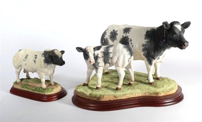 Lot 42 - Border Fine Arts 'Belgian Blue Cow and Calf' (Style Three), model No. B0929 by Jack Crewdson,...