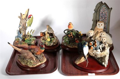 Lot 44 - Border Fine Arts Bird Models Comprising: 'Noisy Neighbours', model No. B0995, limited edition...