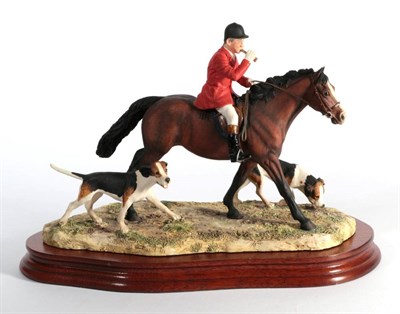 Lot 51 - Border Fine Arts 'Collecting the Hounds' (Huntsman and two Hounds), model No. L125 by Anne...