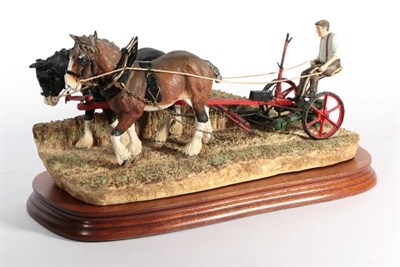 Lot 65 - Border Fine Arts 'Hay Cutting Starts Today' (Gold Edition), model No. B0405 by Ray Ayres,...