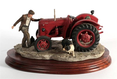 Lot 71 - Border Fine Arts 'Kick Start' (David Brown Cropmaster Tractor, Farmer and Collie), model No....