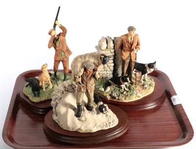 Lot 79 - Border Fine Arts 'Next to Go' (Shepherd and two Border Collies), model No. B0012 by Ray Ayres,...