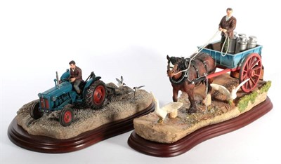 Lot 96 - Border Fine Arts Studio Models: 'Steady, Steady', model No. A21282, on wood base, with box and...