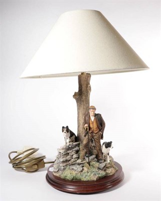 Lot 99 - Border Fine Arts Table Lamp 'A Moment to Reflect' (Shepherd and Border Collies), model No. B0516 by