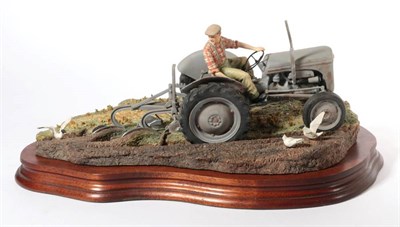 Lot 101 - Border Fine Arts 'The Fergie' (Tractor Ploughing), model No. JH64 b Ray Ayres, limited edition...