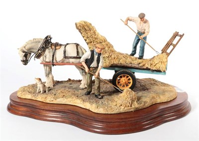 Lot 103 - Border Fine Arts 'The Haywain' (Haymaking), model no. JH73, limited edition 582/1500, on wood base