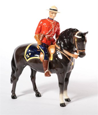 Lot 117 - Beswick Canadian Mountie, model No. 1375, black gloss (a.f)