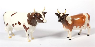 Lot 120 - Beswick Cattle Comprising: Ayrshire Bull Ch. ''Whitehill Mandate'', Second Version, model No....